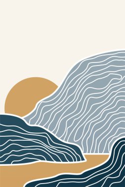 Manzara Boho Sanat Baskıları. Boho Sanat Posterleri. Galeri Duvar Dekorasyonu. Orta Çağ Modern Duvar Sanatı Dekorasyonu. Boho Ev Dekorasyonu