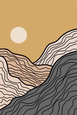 Manzara Boho Sanat Baskıları. Boho Sanat Posterleri. Galeri Duvar Dekorasyonu. Orta Çağ Modern Duvar Sanatı Dekorasyonu. Boho Ev Dekorasyonu