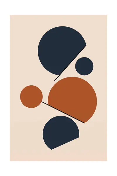 抽象ジオメトリックボヘミアンウォールアートポスター 印刷可能な幾何学的な壁の装飾的なポスター アース トーン — ストック写真