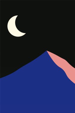 Minimalist Peyzaj Duvarı Sanatı. Yazdırılabilir Manzara Boho Duvarı Sanatı. Yazdırılabilir Duvar Sanat Dekorasyonu Posteri