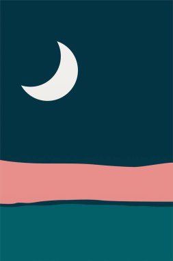 Minimalist Peyzaj Duvarı Sanatı. Yazdırılabilir Manzara Boho Duvarı Sanatı. Yazdırılabilir Duvar Sanat Dekorasyonu Posteri