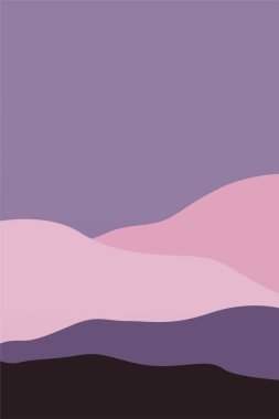 Minimalist Peyzaj Duvarı Sanatı. Yazdırılabilir Manzara Boho Duvarı Sanatı. Yazdırılabilir Duvar Sanat Dekorasyonu Posteri