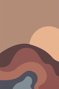 Minimalist Peyzaj Duvarı Sanatı. Yazdırılabilir Manzara Boho Duvarı Sanatı. Yazdırılabilir Duvar Sanat Dekorasyonu Posteri
