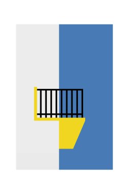 Basit Minimalist Duvar Sanatı Dekorasyonu. Mimari İllüstrasyon Arkaplanı. Mimari İnşaat Duvar Sanatı Posteri