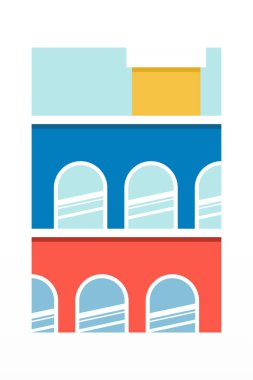 Basit Minimalist Duvar Sanatı Dekorasyonu. Mimari İllüstrasyon Arkaplanı. Mimari İnşaat Duvar Sanatı Posteri