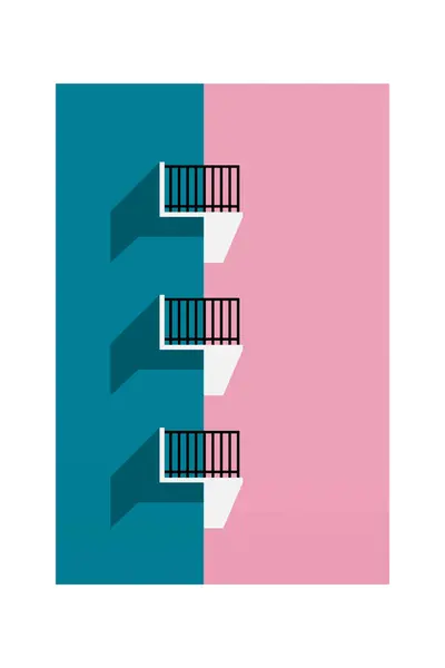 Jednoduchá Minimalistická Výzdoba Zdi Ilustrace Architektury Pozadí Architecture Building Wall — Stock fotografie