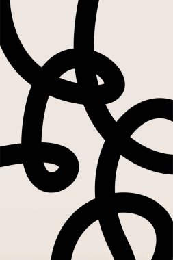 Modern Basit Minimalist Galeri Duvar Sanatı. Soyut Sanat Siyah ve Beyaz Baskılar. Minimalist Modern Çizim Duvarı Dekorasyonu