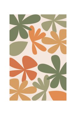 Soyut botanik duvar dekorasyonu. Boho çiçek duvarı dekoru basılabilir poster. Çiçek duvarı ev dekorasyonu posteri