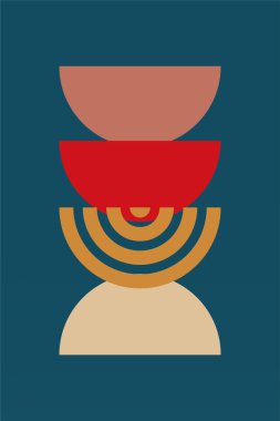 Orta Çağ Modern Boho Duvarı Sanatı. Boho Yazdırma Duvarı Dekoru. Yazdırılabilir Soyut Geometrik Duvar Sanatı Dekorasyonu