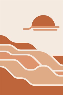 Orta Çağ Modern Boho Duvarı Sanatı. Boho Yazdırma Duvarı Dekoru. Yazdırılabilir Soyut Geometrik Duvar Sanatı Dekorasyonu