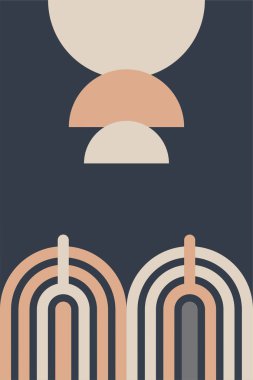 Orta Çağ Modern Boho Duvarı Sanatı. Boho Yazdırma Duvarı Dekoru. Yazdırılabilir Soyut Geometrik Duvar Sanatı Dekorasyonu