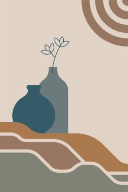 Orta Çağ Modern Boho Duvarı Sanatı. Boho Yazdırma Duvarı Dekoru. Yazdırılabilir Soyut Geometrik Duvar Sanatı Dekorasyonu