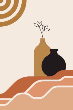 Orta Çağ Modern Boho Duvarı Sanatı. Boho Yazdırma Duvarı Dekoru. Yazdırılabilir Soyut Geometrik Duvar Sanatı Dekorasyonu