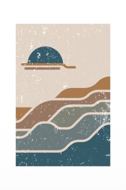 Orta Çağ Modern Boho Duvarı Sanatı. Boho Yazdırma Duvarı Dekoru. Yazdırılabilir Soyut Geometrik Duvar Sanatı Dekorasyonu