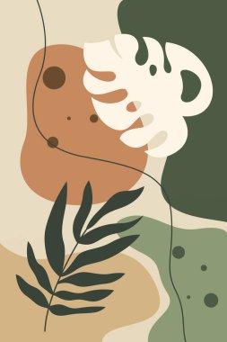 Canavar yaprağı duvar süsleme posteri. Botanik canavarı duvar dekoru. Yazdırılabilir canavar yaprağı doğa duvarı sanatı