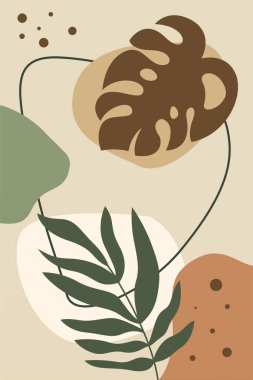 Canavar yaprağı duvar süsleme posteri. Botanik canavarı duvar dekoru. Yazdırılabilir canavar yaprağı doğa duvarı sanatı