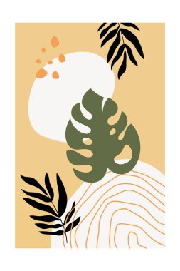 Canavar yaprağı duvar süsleme posteri. Botanik canavarı duvar dekoru. Yazdırılabilir canavar yaprağı doğa duvarı sanatı