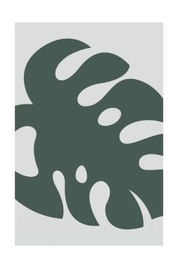 Canavar yaprağı duvar süsleme posteri. Botanik canavarı duvar dekoru. Yazdırılabilir canavar yaprağı doğa duvarı sanatı