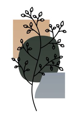 Soyut botanik duvar dekorasyonu. Boho çiçek duvarı dekoru basılabilir poster. Çiçek duvarı ev dekorasyonu posteri