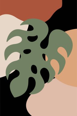 Soyut botanik duvar dekorasyonu. Boho çiçek duvarı dekoru basılabilir poster. Çiçek duvarı ev dekorasyonu posteri