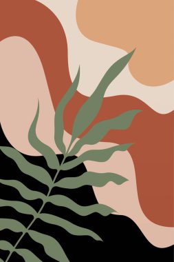 Soyut botanik duvar dekorasyonu. Boho çiçek duvarı dekoru basılabilir poster. Çiçek duvarı ev dekorasyonu posteri