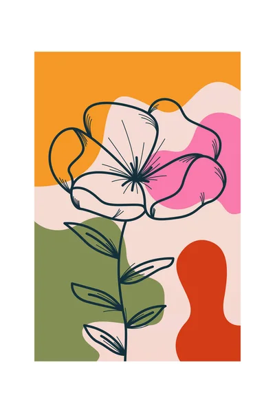 Ročník Květinové Stěny Výzdoba Umění Printable Vintage Flower Wall Decor — Stock fotografie