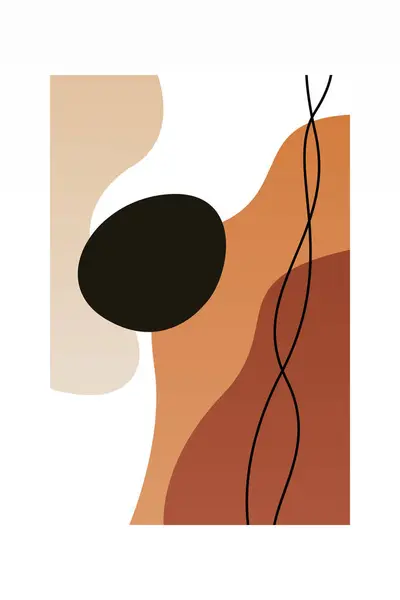 Αφηρημένη Μποέμικη Αφίσα Διακόσμησης Τοίχου Αφηρημένη Μινιμαλιστική Αφίσα Τοίχου Εκτυπώσιμη — Φωτογραφία Αρχείου