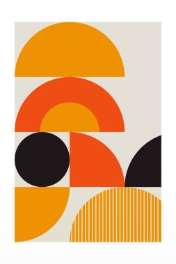Bauhaus Art Wall Decor. Printable Geometric Home Decor. Nordic Bauhaus Retro Wall Decor