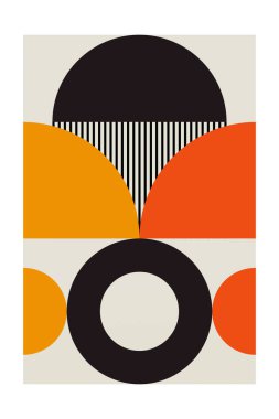 Bauhaus Art Wall Decor. Printable Geometric Home Decor. Nordic Bauhaus Retro Wall Decor