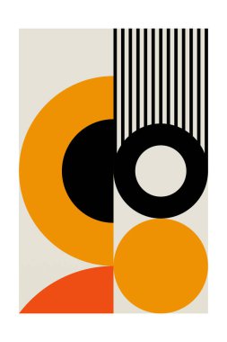 Bauhaus Art Wall Decor. Printable Geometric Home Decor. Nordic Bauhaus Retro Wall Decor