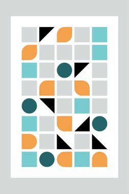 Bauhaus Art Wall Decor. Printable Geometric Home Decor. Nordic Bauhaus Retro Wall Decor