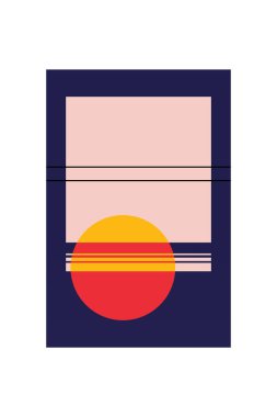 Çağdaş Basit Geometrik Sanat Yazıcısı. Yazdırılabilir Renkli Duvar Dekoru Posteri. Soyut Geometrik Duvar Sanatı Dekorasyonu