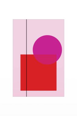 Çağdaş Basit Geometrik Sanat Yazıcısı. Yazdırılabilir Renkli Duvar Dekoru Posteri. Soyut Geometrik Duvar Sanatı Dekorasyonu