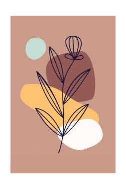 Boho Botanik Yaprakları Duvar Sanatı. Botanik Boho Shapes Duvar Dekoru. Yazdırılabilir Boho Ev Dekoru