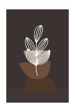 Boho Botanik Yaprakları Duvar Sanatı. Botanik Boho Shapes Duvar Dekoru. Yazdırılabilir Boho Ev Dekoru