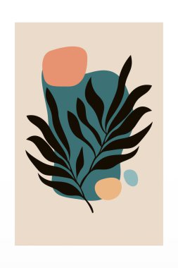 Boho Botanik Yaprakları Duvar Sanatı. Botanik Boho Shapes Duvar Dekoru. Yazdırılabilir Boho Ev Dekoru