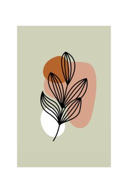 Boho Botanik Yaprakları Duvar Sanatı. Botanik Boho Shapes Duvar Dekoru. Yazdırılabilir Boho Ev Dekoru