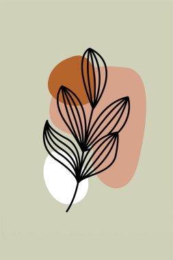 Boho Botanik Yaprakları Duvar Sanatı. Botanik Boho Shapes Duvar Dekoru. Yazdırılabilir Boho Ev Dekoru