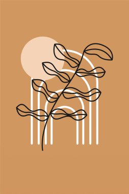 Boho Botanik Yaprakları Duvar Sanatı. Botanik Boho Shapes Duvar Dekoru. Yazdırılabilir Boho Ev Dekoru