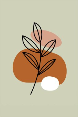 Boho Botanik Yaprakları Duvar Sanatı. Botanik Boho Shapes Duvar Dekoru. Yazdırılabilir Boho Ev Dekoru