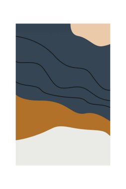 Minimalist Boho Soyut Arkaplan Sanat Duvarı Dekoratörü