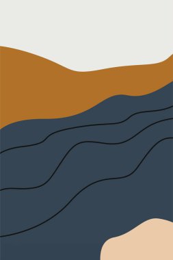 Minimalist Boho Soyut Arkaplan Sanat Duvarı Dekoratörü