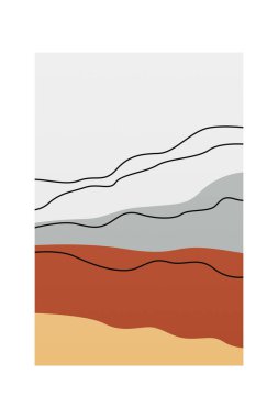 Minimalist Boho Soyut Arkaplan Sanat Duvarı Dekoratörü