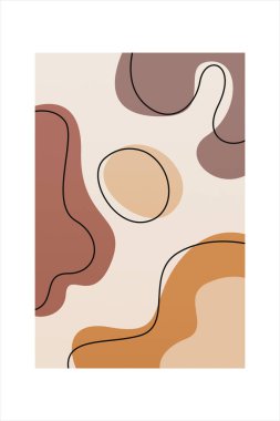 Minimalist Boho Soyut Arkaplan Sanat Duvarı Dekoratörü