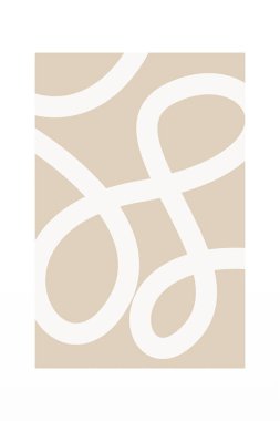 Soyut çizgili duvar dekorasyonu posteri. Bohem duvar dekoru posterinin ortası. Yazdırılabilir duvar sanat dekorasyonu