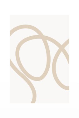 Soyut çizgili duvar dekorasyonu posteri. Bohem duvar dekoru posterinin ortası. Yazdırılabilir duvar sanat dekorasyonu