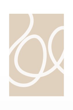 Soyut çizgili duvar dekorasyonu posteri. Bohem duvar dekoru posterinin ortası. Yazdırılabilir duvar sanat dekorasyonu