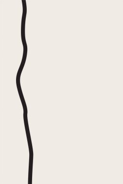 Soyut çizgili duvar dekorasyonu posteri. Bohem duvar dekoru posterinin ortası. Yazdırılabilir duvar sanat dekorasyonu