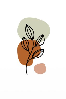 Boho Botanik Yaprakları Duvar Sanatı. Botanik Boho Shapes Duvar Dekoru. Yazdırılabilir Boho Ev Dekoru