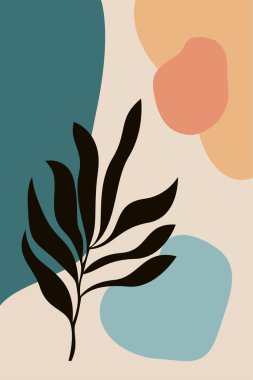 Boho Botanik Yaprakları Duvar Sanatı. Botanik Boho Shapes Duvar Dekoru. Yazdırılabilir Boho Ev Dekoru